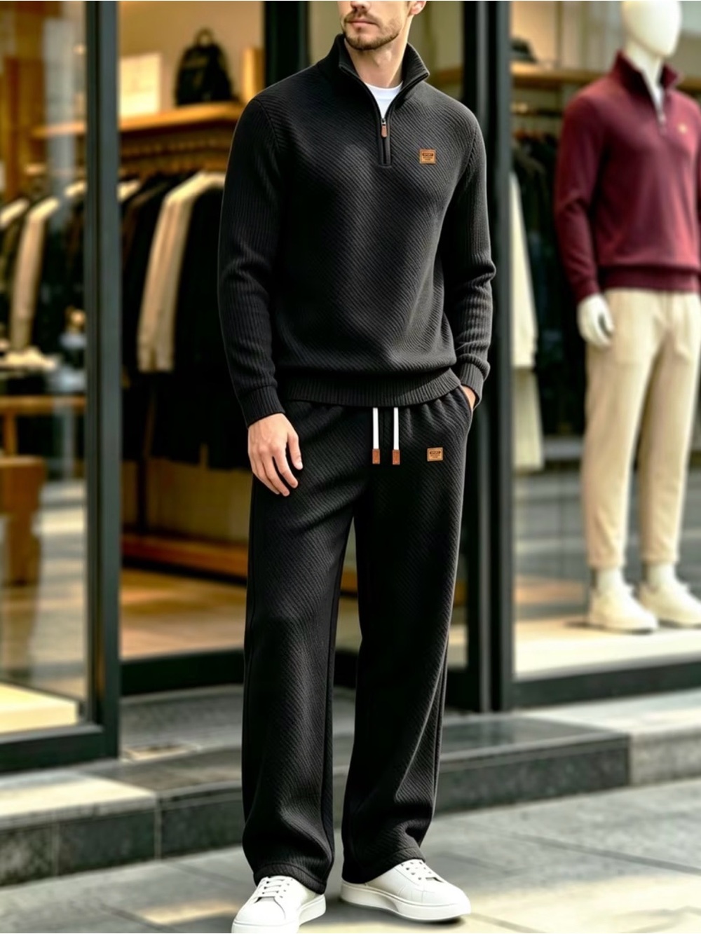 NEW — Men’s Black 2-Piece Matching Set